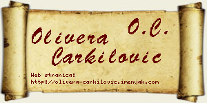 Olivera Čarkilović vizit kartica